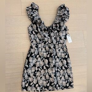 SAYLOR Floral Jacquard Mini Dress